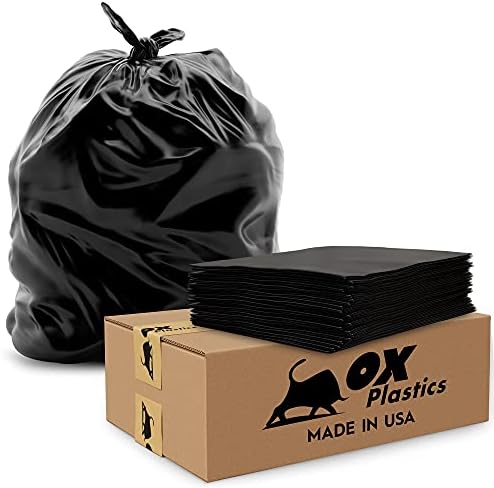 Ox Plastics 55 galón, 2 MIL hrubé, veľké Dodávateľ Heavy Duty tašky, Extra veľké odpadkový kôš Liner tašky, 36x52