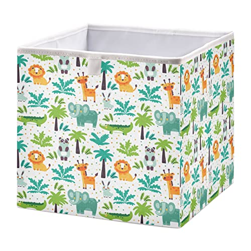 Funny Wild Animals cube Storage Bin skladacie úložné kocky vodotesný kôš na hračky pre organizér na kocky koše