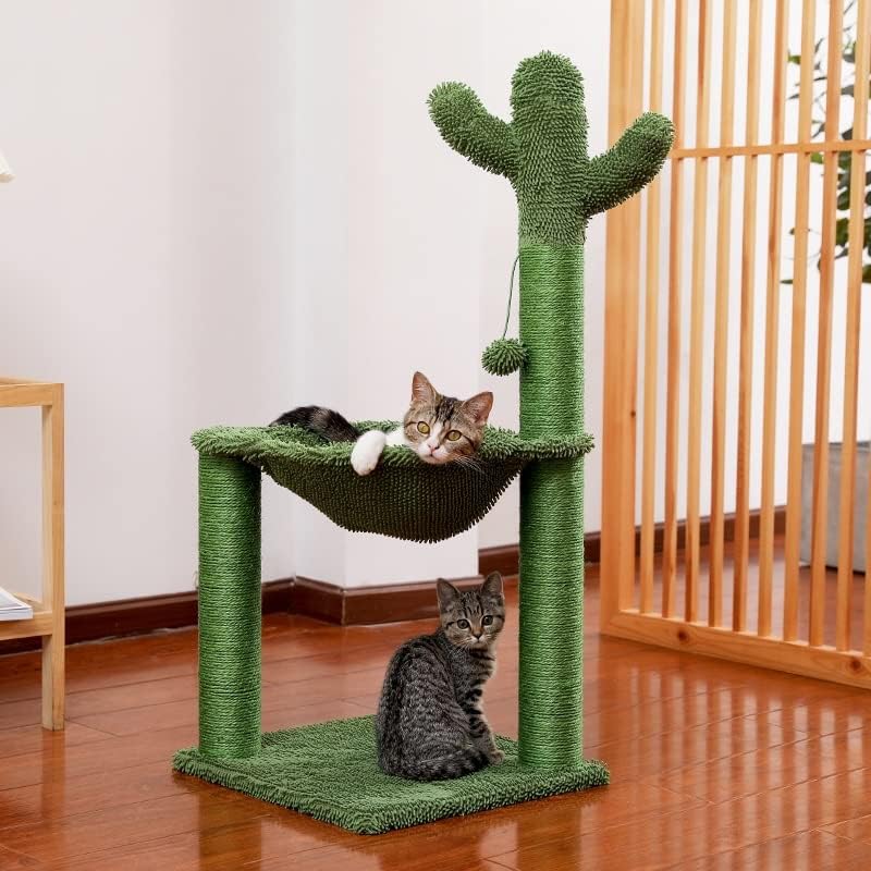 Škrabadlo pre mačky Trexd Cactus so Sisalovým lanom škrabadlo pre mačky uterák na strom s pohodlnou priestrannou