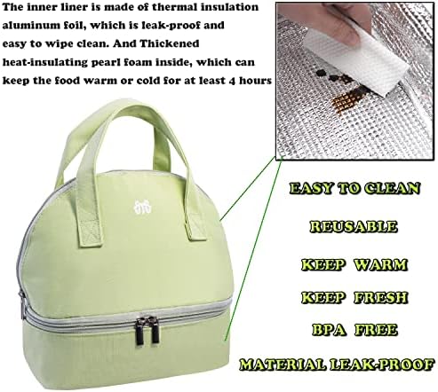 Lovyan izolovaná obedová taška dvojpodlažná jednoduchá Bento Chladiaca taška vodeodolná obedová taška na obed