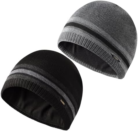 Fleece klobúky pre mužov vetruvzdorné pružné zimné pletené čiapky čiapky vonku lyžovanie beh