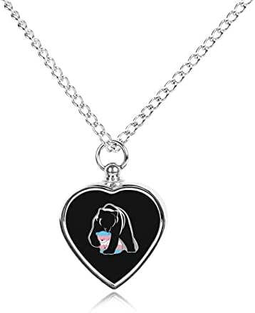 Mama Bear Transgender Pet kremácia šperky Urn náhrdelník pre Ashes Keepsake prívesok pre mačky pes portrét darčeky