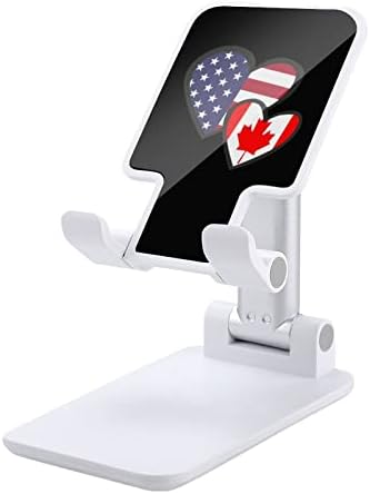 Srdce American Canada Flag Mobilný Telefón Stojan Skladací Telefón Držiak Prenosný Smartphone Stojan Telefónne