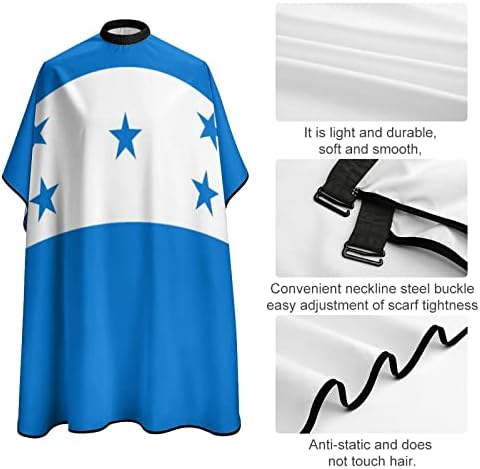 Honduras vlajka vodotesný účes Cape Barber Hair Cutting Cape s nastaviteľným uzáverom Snap Kadernícke farbenie