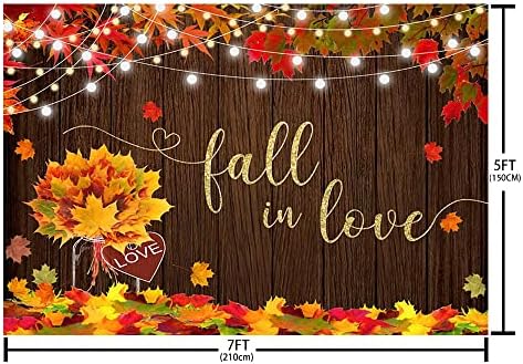 MEHOFOND zamilovať pozadie zamilovať svadobné sprcha Party dekorácie Banner jeseň javorové listy svadobné výročie