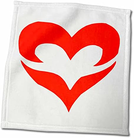 3drose Susans Zoo Crew Valentine Day Love Designs - srdce abstraktné červené 1-Uteráky