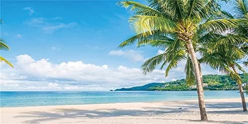 Yeele 20x10ft letné tropické pláže fotografie kulisy Prímorský Ostrov palmy modrá obloha biele mraky prírodné