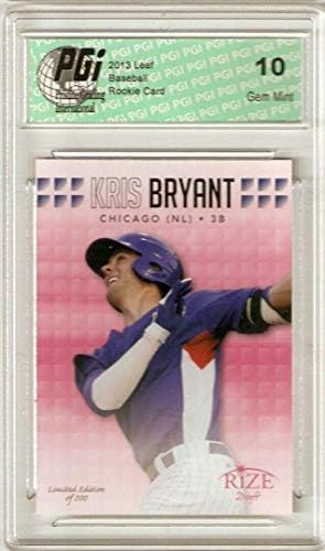 2013 Leaf Rize Pink SP Rookie karta iba 200 vyrobené 11 Kris Bryant CHZO 10-Baseball Slabbed Rookie karty